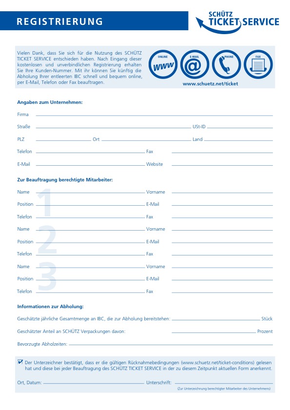 STS Formulare und Infos | PACKAGING SYSTEMS